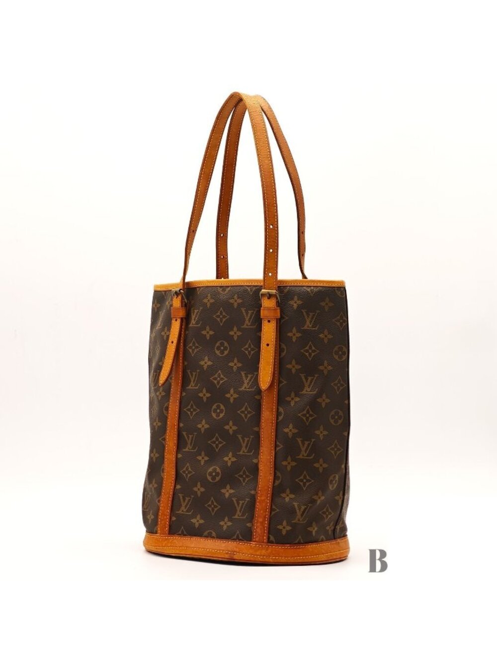 Louis Vuitton Monogram Bucket GM Tote Bag Vertical Brown